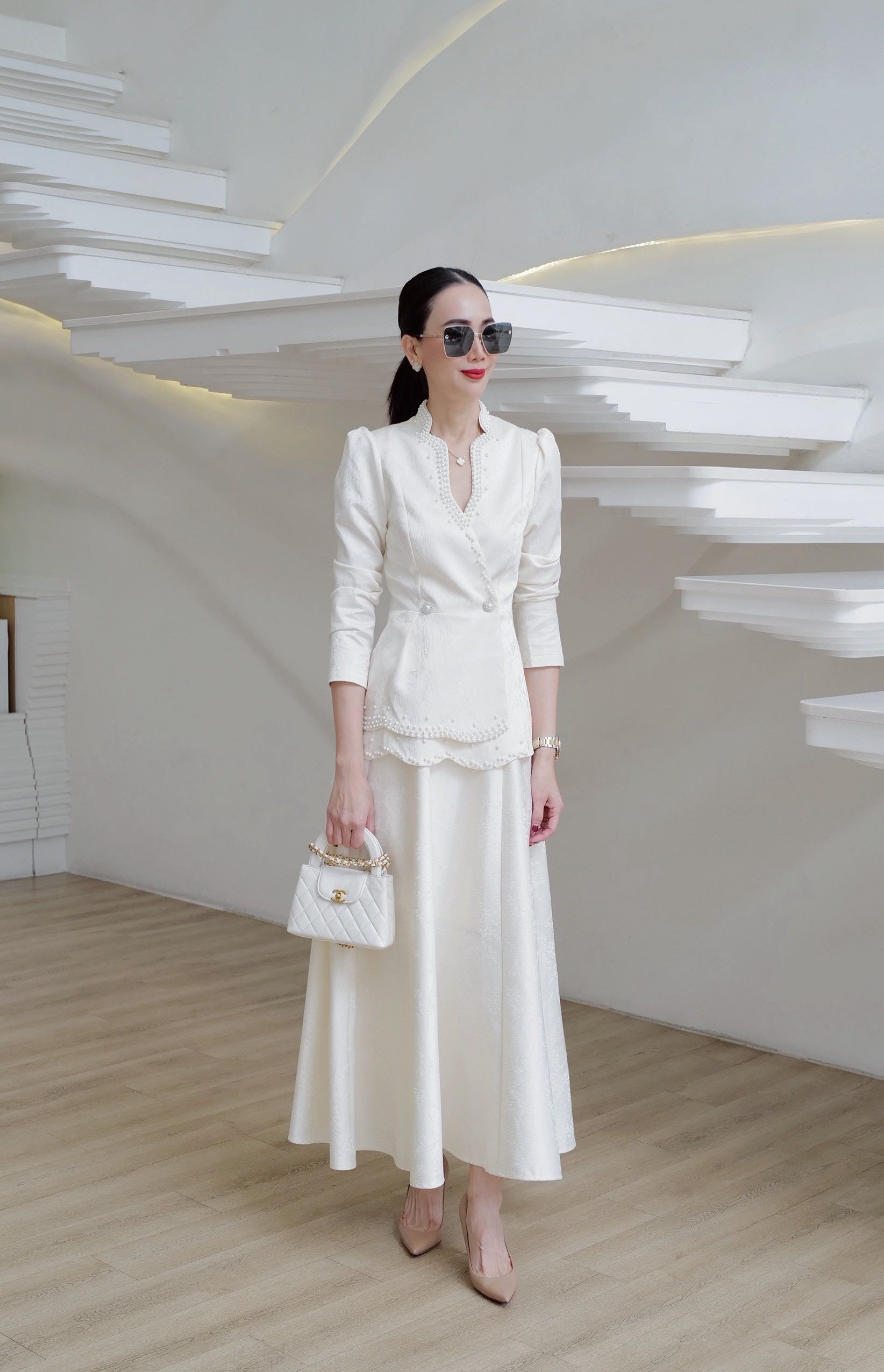 📌พร้อมส่ง…IVORY SET LACE TOP+SKIRT