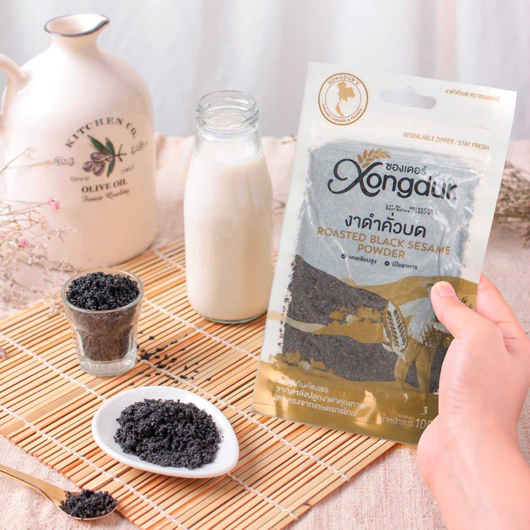 งาดำคั่วบด Organic  ขนาด100-500 กรัม