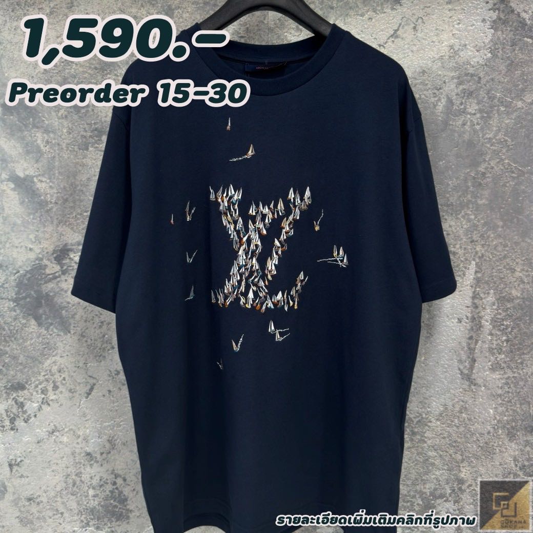 (Preorder) LV Embroidered Navy ปักทั้งตัว หน้าหลัง