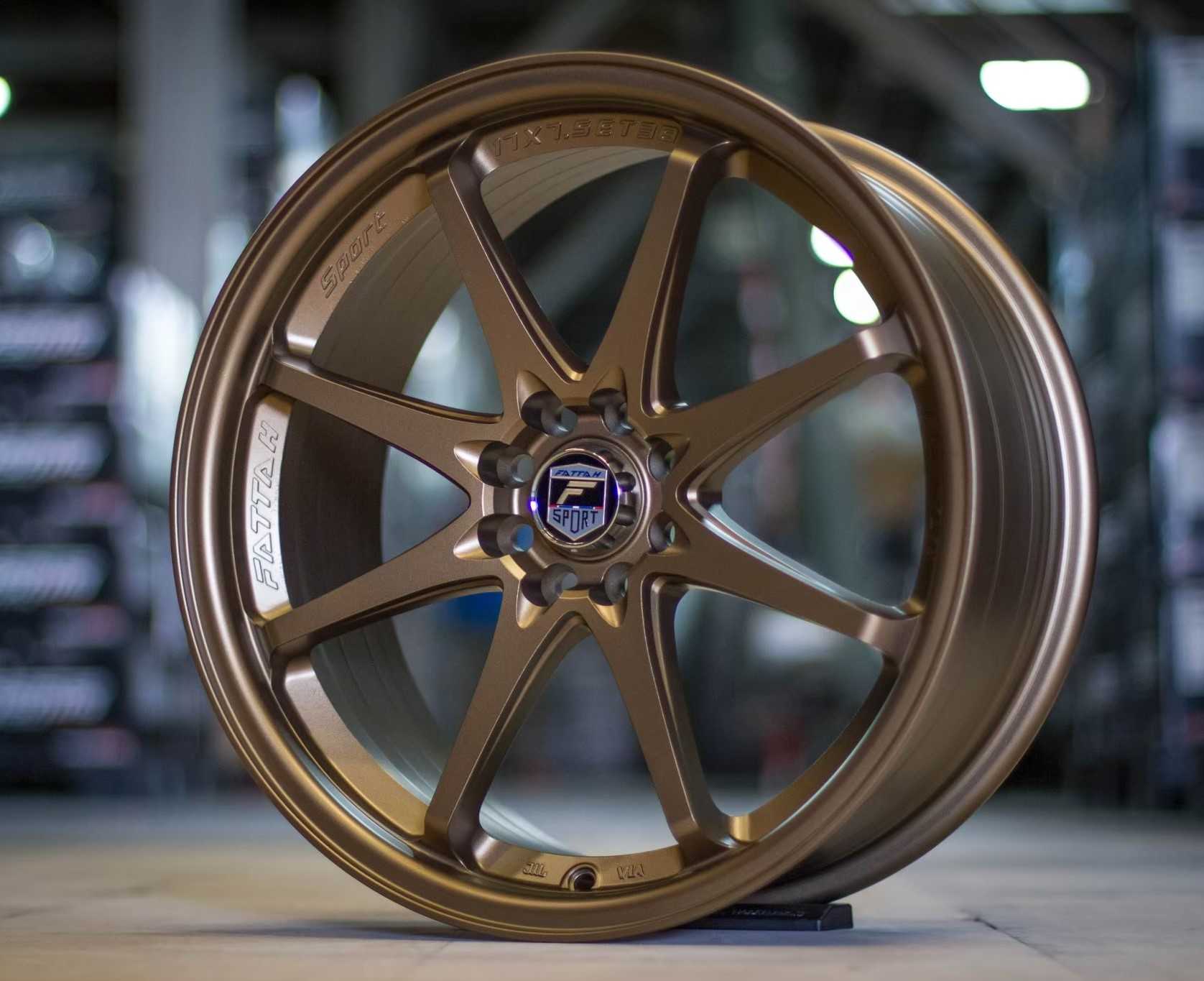 แม็กซ์ TUNERSPORT(9945) 17X7.5 8X100 ET38 CB.73.1 CA-OL-LPO(สีน้ำตาลยิงทรายขอบแลคชา)