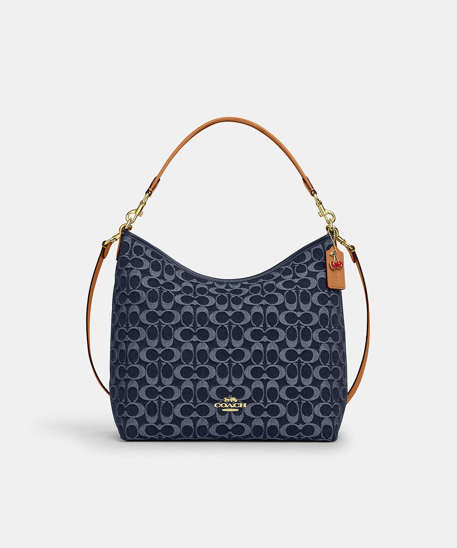 COACH LAUREL LARGE SHOULDER BAG IN SIGNATURE DENIM CY697 IMXIA
