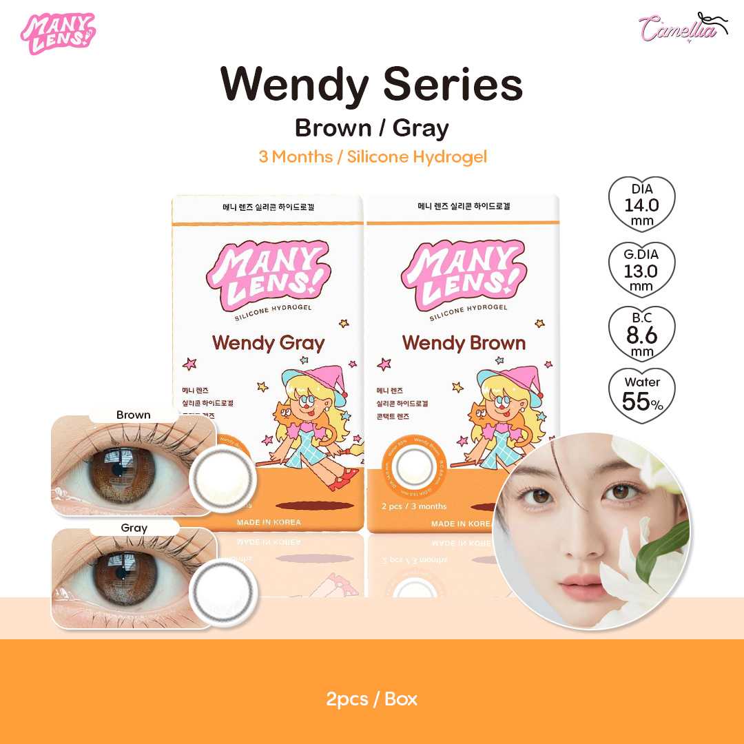 Many Lens  รุ่น Wendy คอนแทคเลนส์ราย 3 เดือน ค่าสายตา 0.00 ถึง -5.00