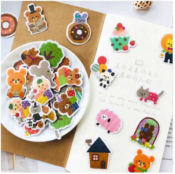 สติ๊กเกอร์ไดคัทแบบกล่อง Animals