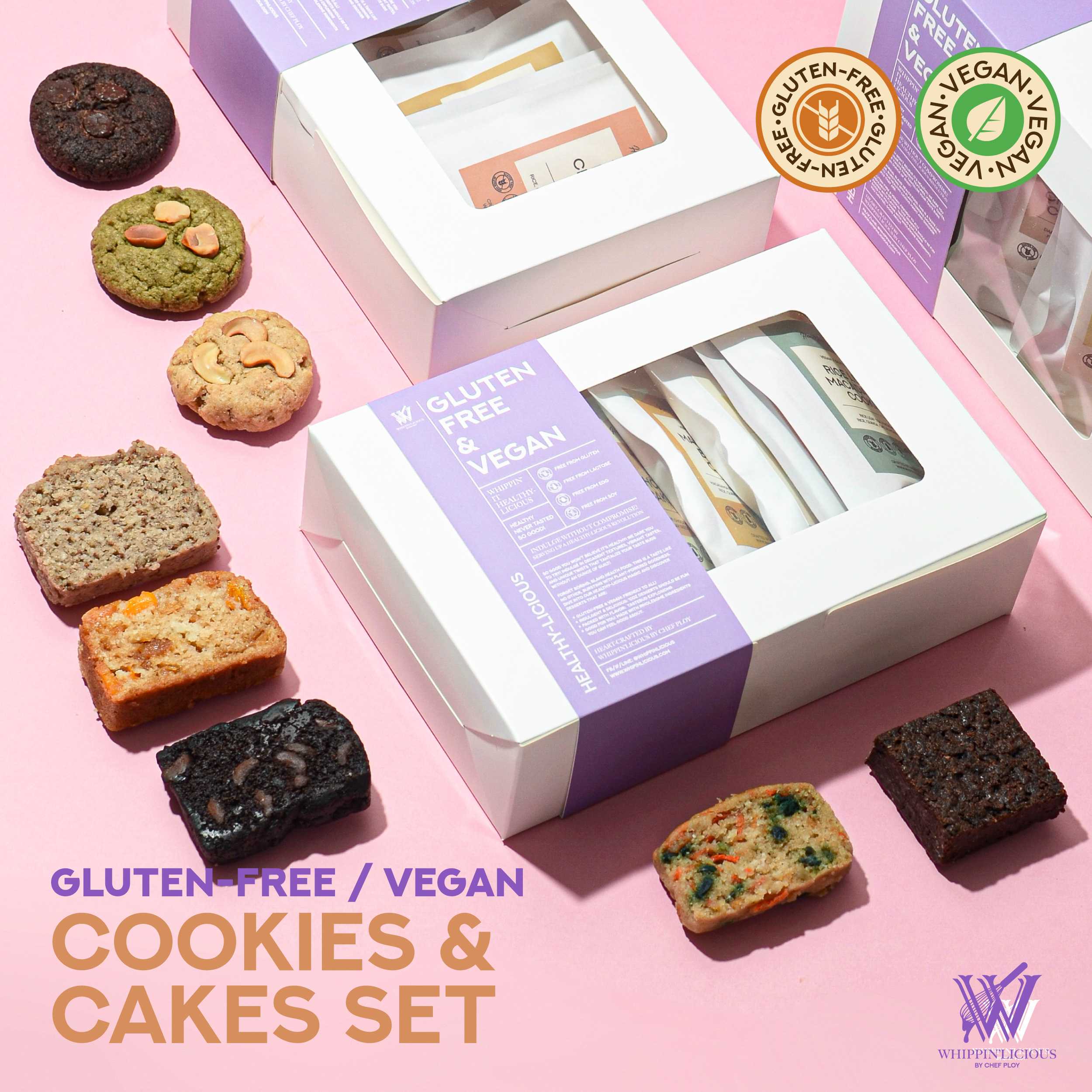 [PRE-ORDER] Gluten-Free/Vegan COOKIES & CAKES Set (x8 pcs)