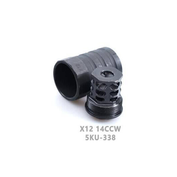 ท่อเหล็กแต่ง5KU 360 X12 เกลียว 14mm CCW พร้อมปลอกครอบ (5KU-338)