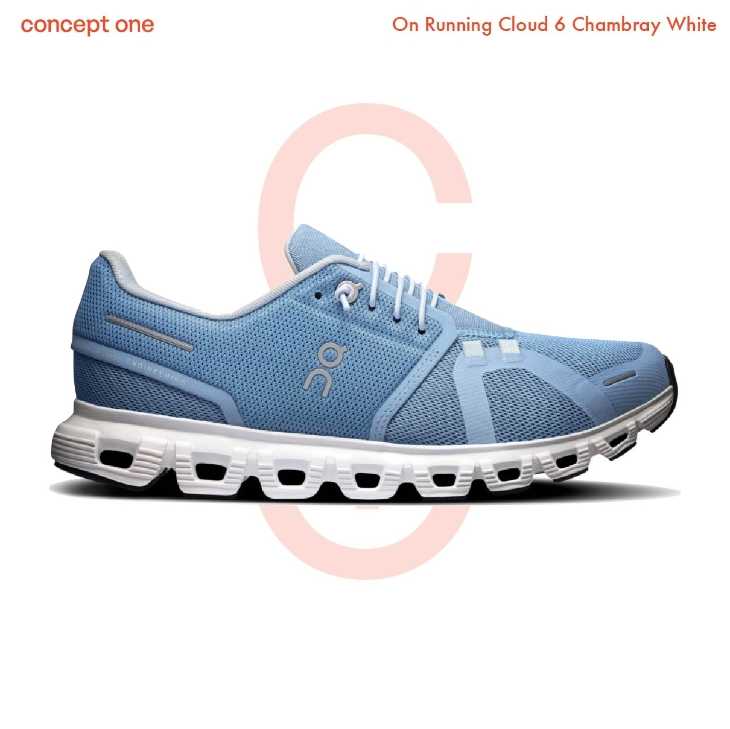 On Running Cloud 6 Chambray White ( M/W )