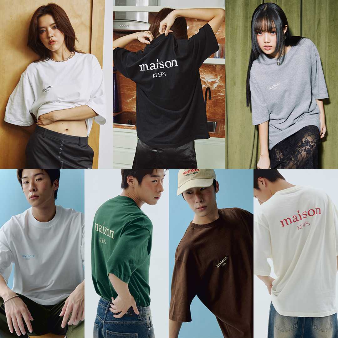 maison KEEPS | The Oversized Original Logo Tee | Unisex | เสื้อยืดทรง oversized ผ้านุ่มพิเศษ