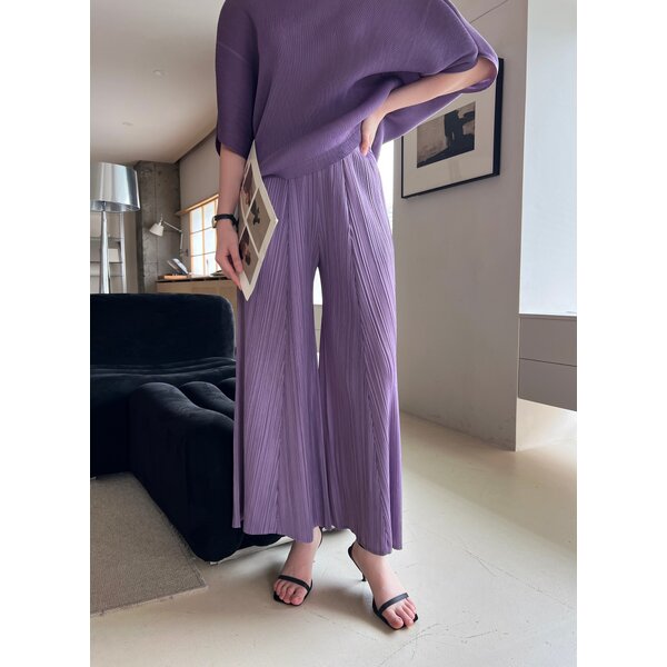 ยาว 37 นิ้ว 2MUAY GJO9019P กางเกงพลีทคุณภาพ FLARED PLEATED PANT 10 สี FREE SIZE