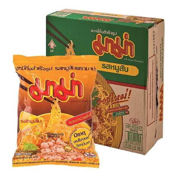 มาม่าหมูสับขนาด 60กรัม แพ็ค30ซอง