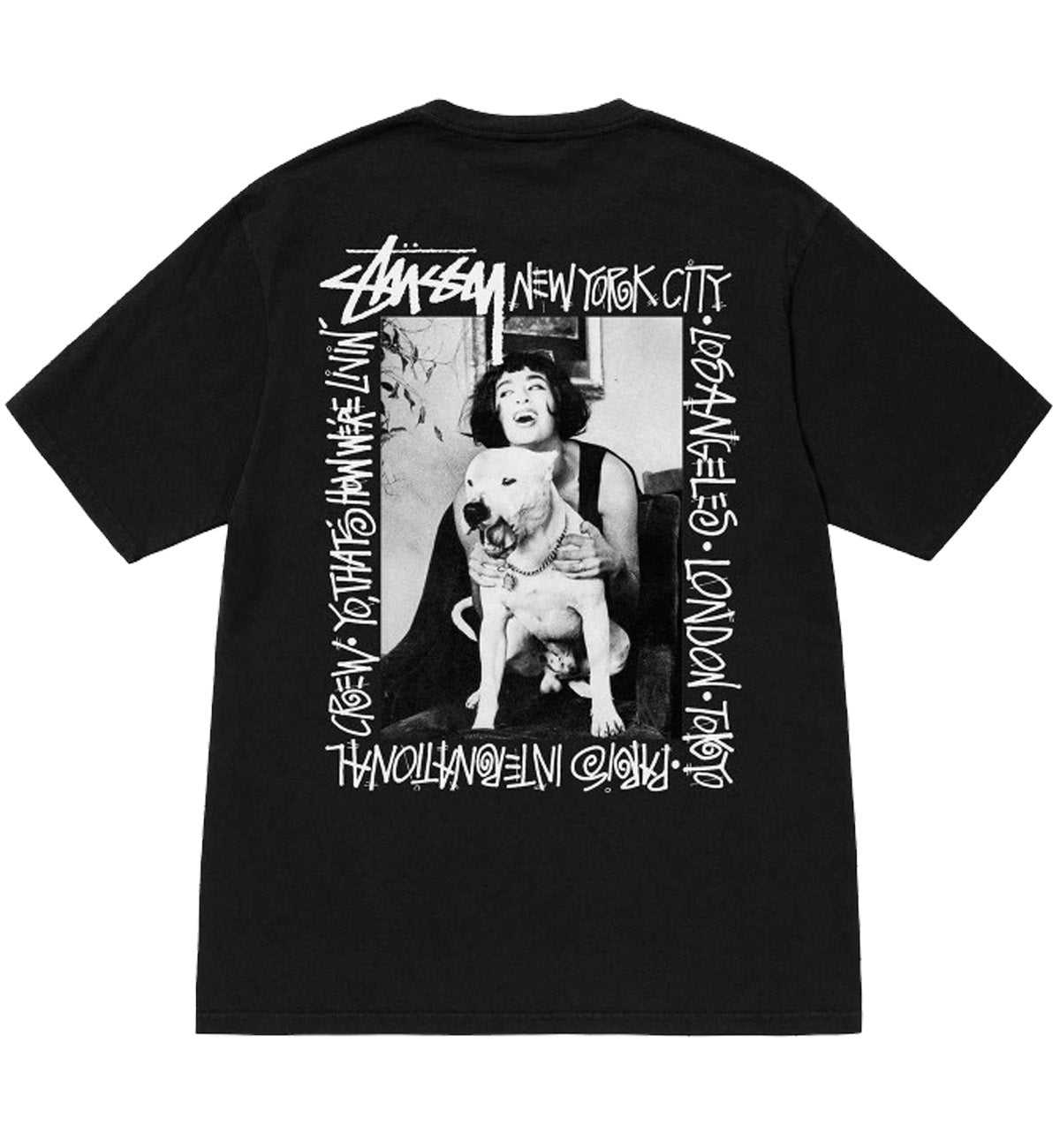 Stussy How Where Living Black T-Shirt (AU)