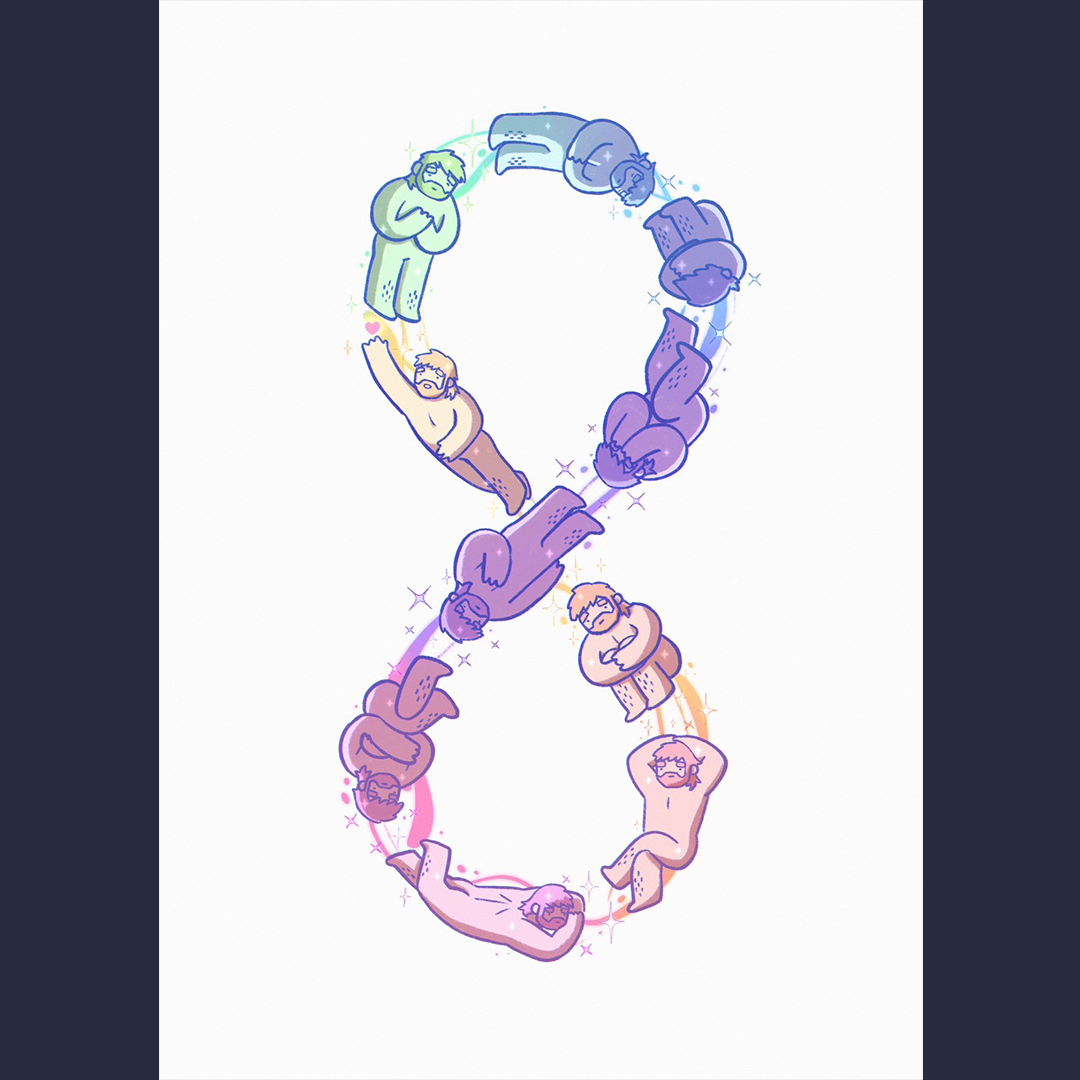 The loop A6 postcard (White)