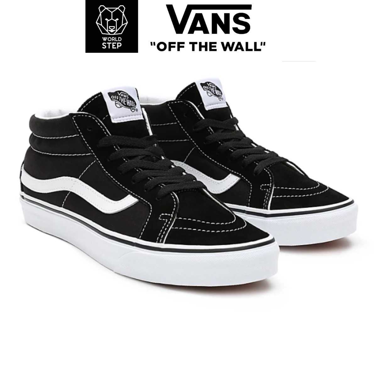 Vans รุ่น Sk8 MID REISSUE Black/True White สินค้าลิขสิทธิแท้ ส่งจากตัวแทนจำหน่าย