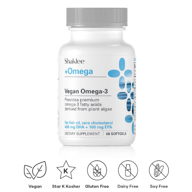 โอเมก้า 3 จากพืช ยี่ห้อแชคลีย์ (Shaklee Vegan Omega3) บรรจุ 60 ซอฟเจล