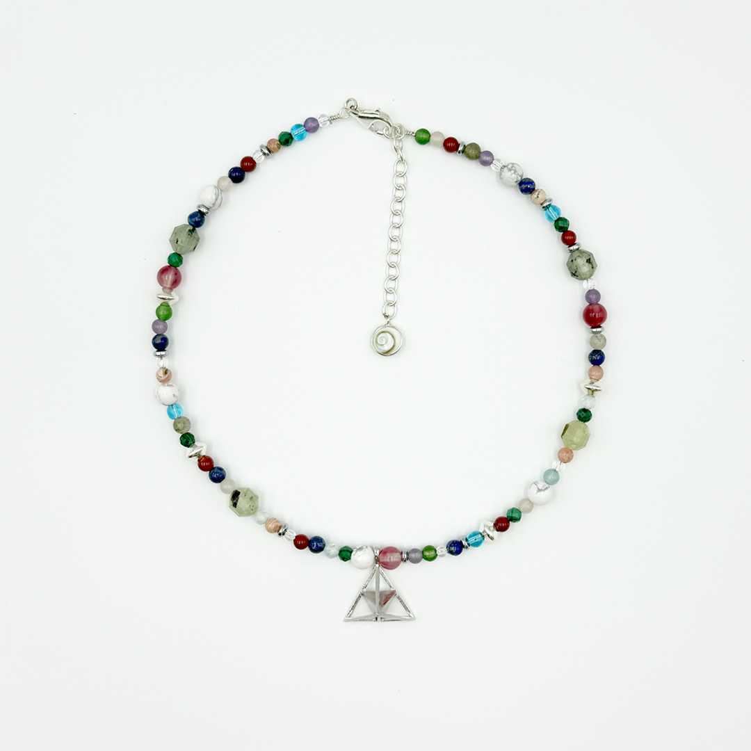 Vibrant Pyramid Necklace