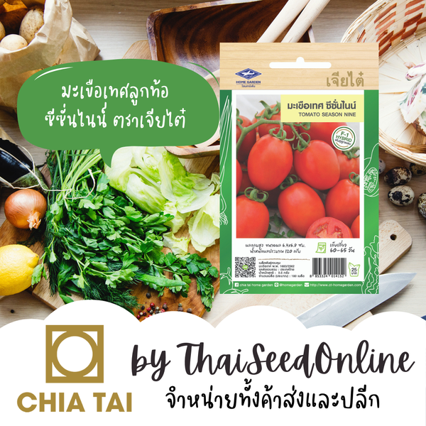 CTF1 เมล็ดพันธุ์ มะเขือเทศ ซีซั่นไนน์ ตราเจียไต๋ มะเขือลูกท้อ มะเขือเทศ มะเขือเทศผลใหญ่