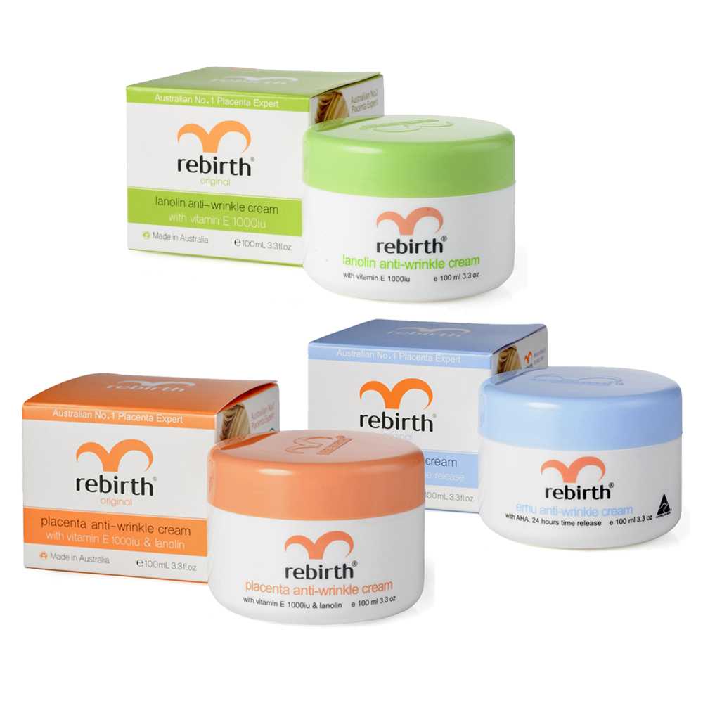 Rebirth Original Set 3 ครีมรกแกะ 100g.+ ครีมอีมู 100g.+ ครีมลาโนลิน 100 g.