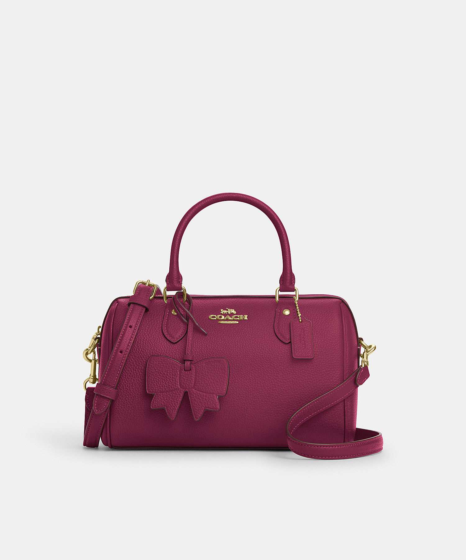 COACH ROWAN SATCHEL BAG WITH BOW CHARM CY653 IMPIN