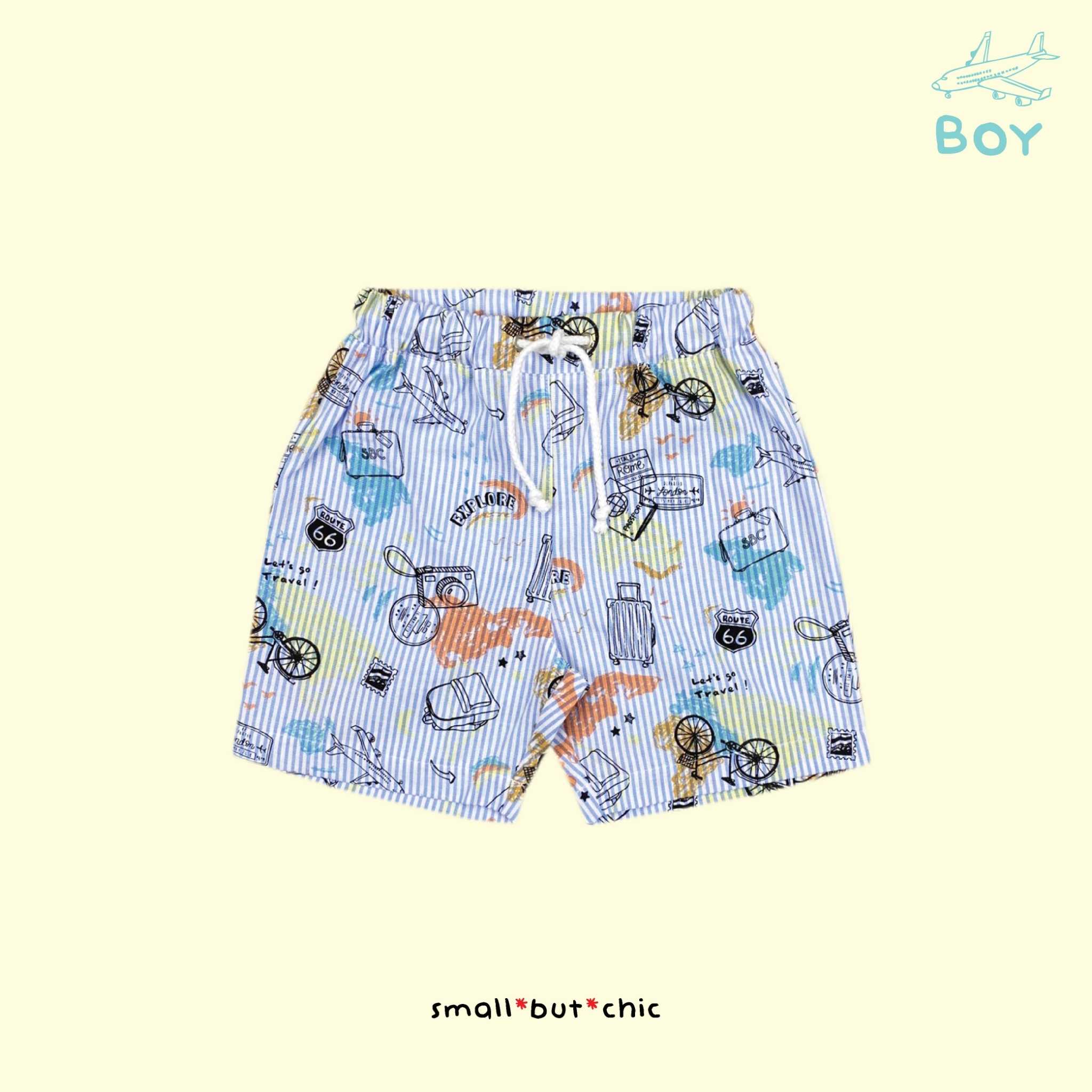 กางเกงขาสั้นลูกชาย Boy Shorts : World Explorer(PN-227)