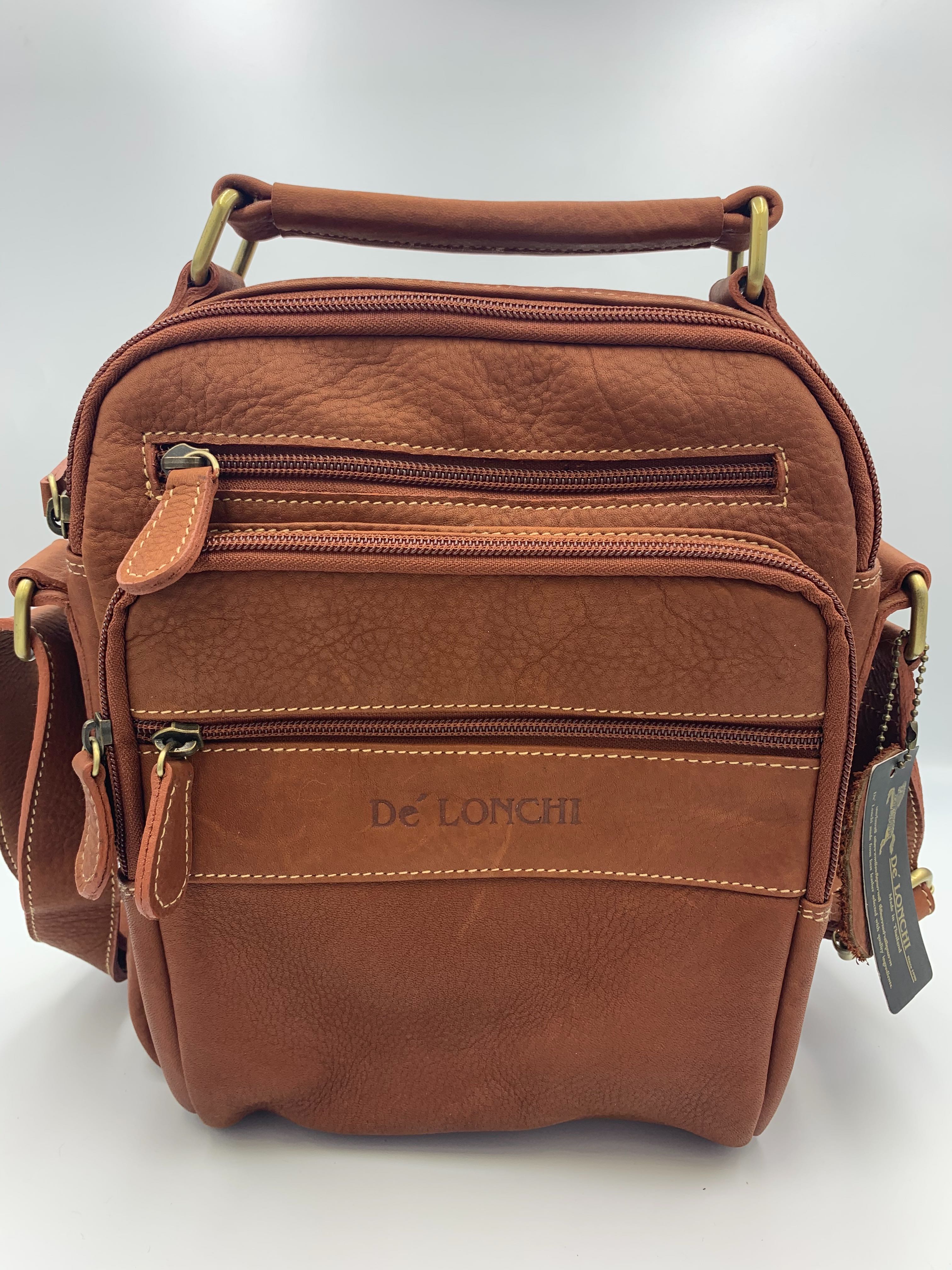 Delonchi กระเป๋าหนัง handbag หนังชามัวส์ฝอกนิ่ม รุ่น de005