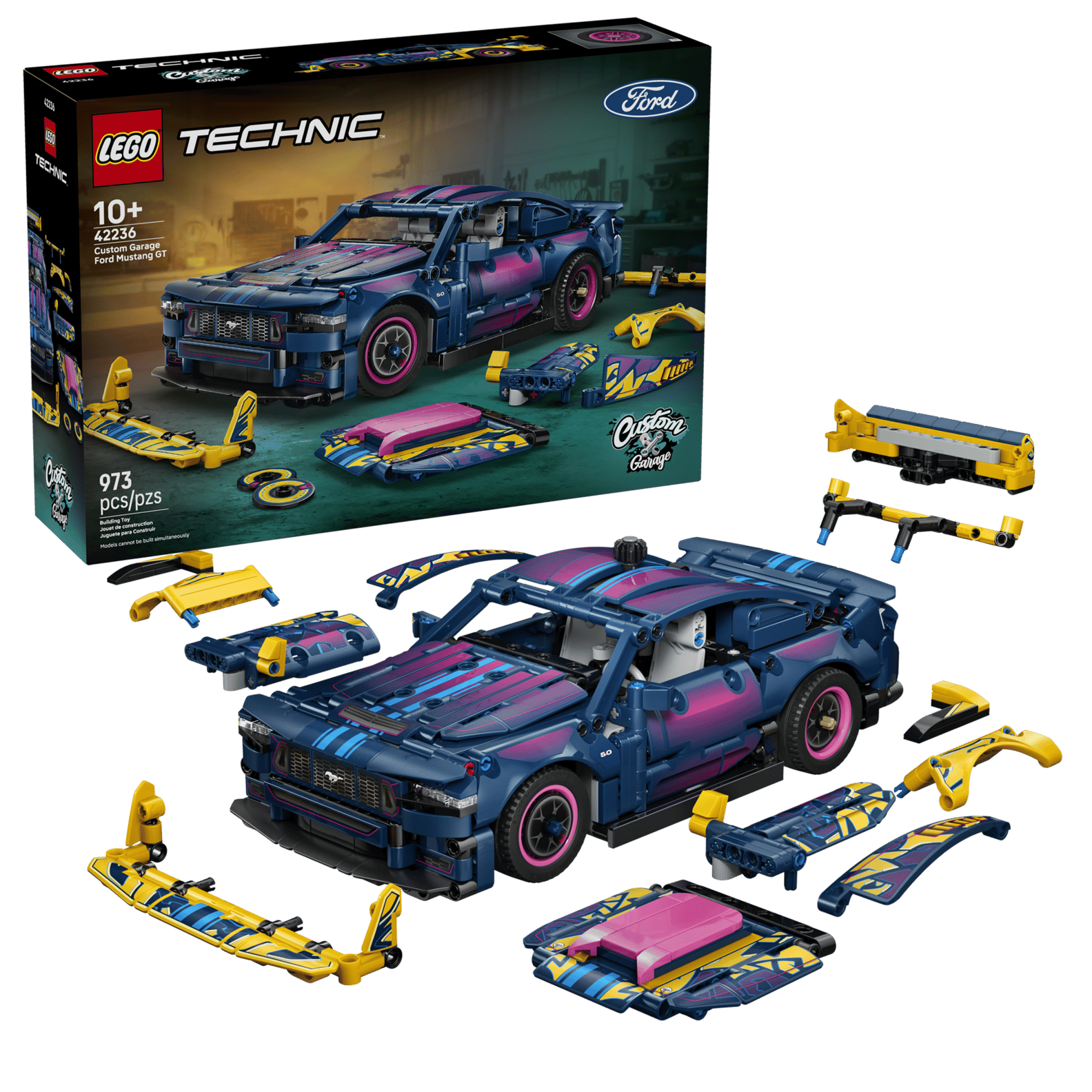 LEGO 42236 Custom Garage Ford Mustang GT Car(สินค้าซื้อแล้วไม่รับเปลี่ยนคืน)