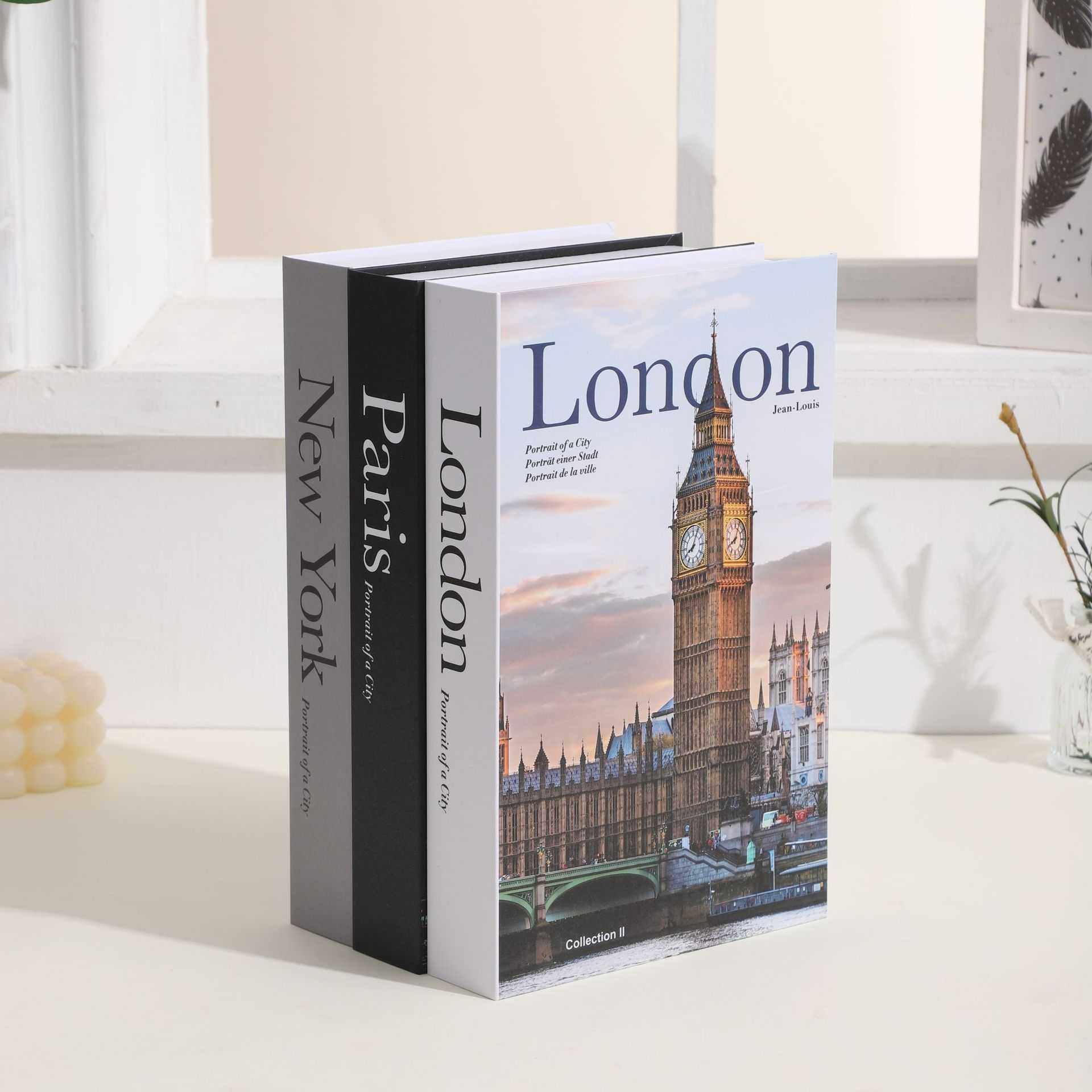 🔥 หนังสือปลอม City edition ( 3 เล่ม ) : พร็อพตกแต่ง สไตล์โมเดิร์นมินิมอล