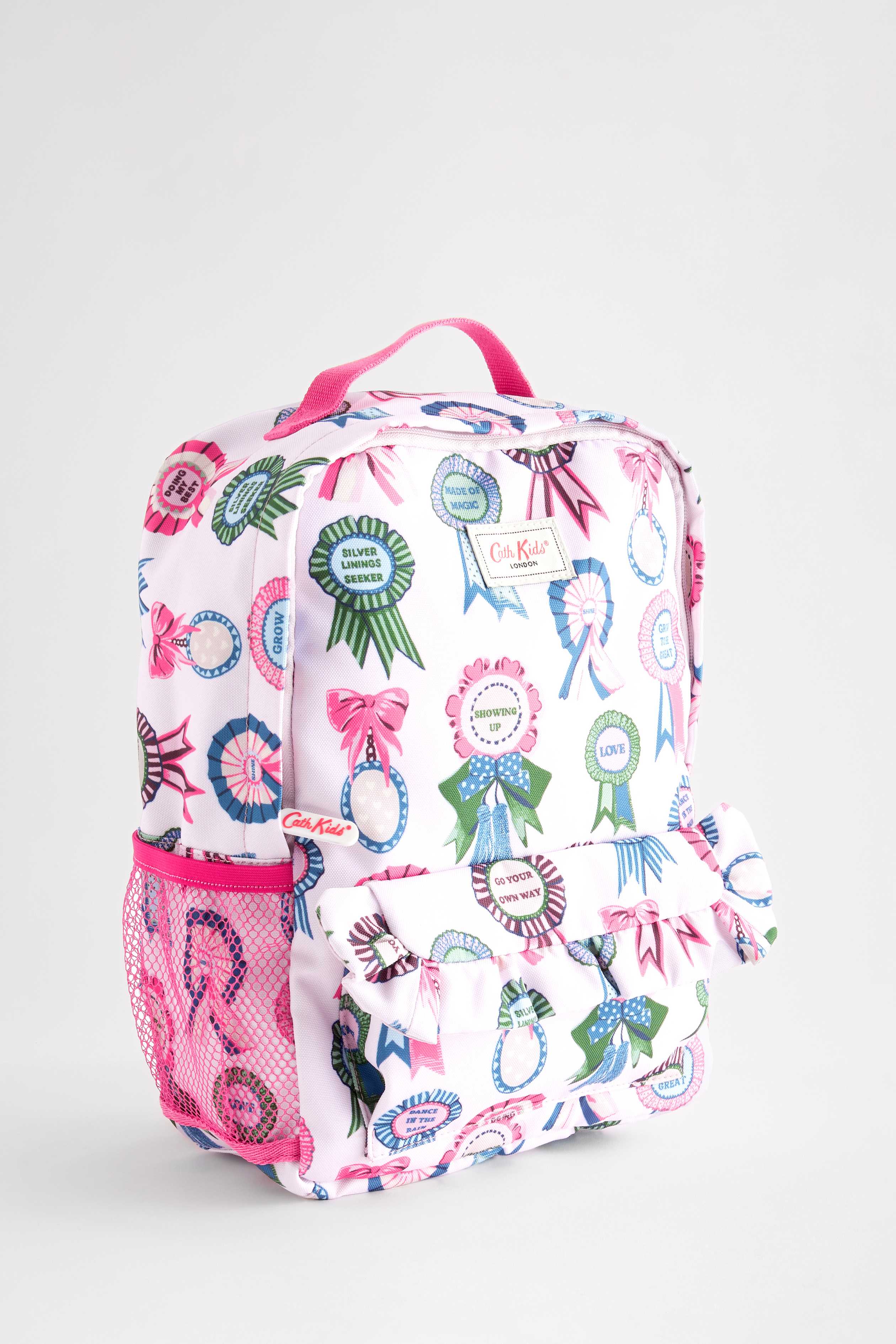 Kids Frill Font Backpack Rosette