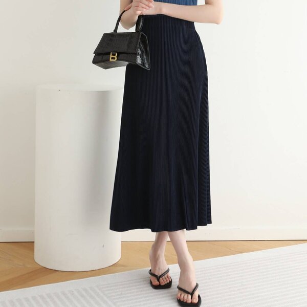 ยาว 33.5นิ้ว! 2MUAY รุ่น GJO9022-1 THICK A LINE PLEAT SKIRT กระโปรงผู้หญิง กระโปรงพลีทคุณภาพ 8สี ...