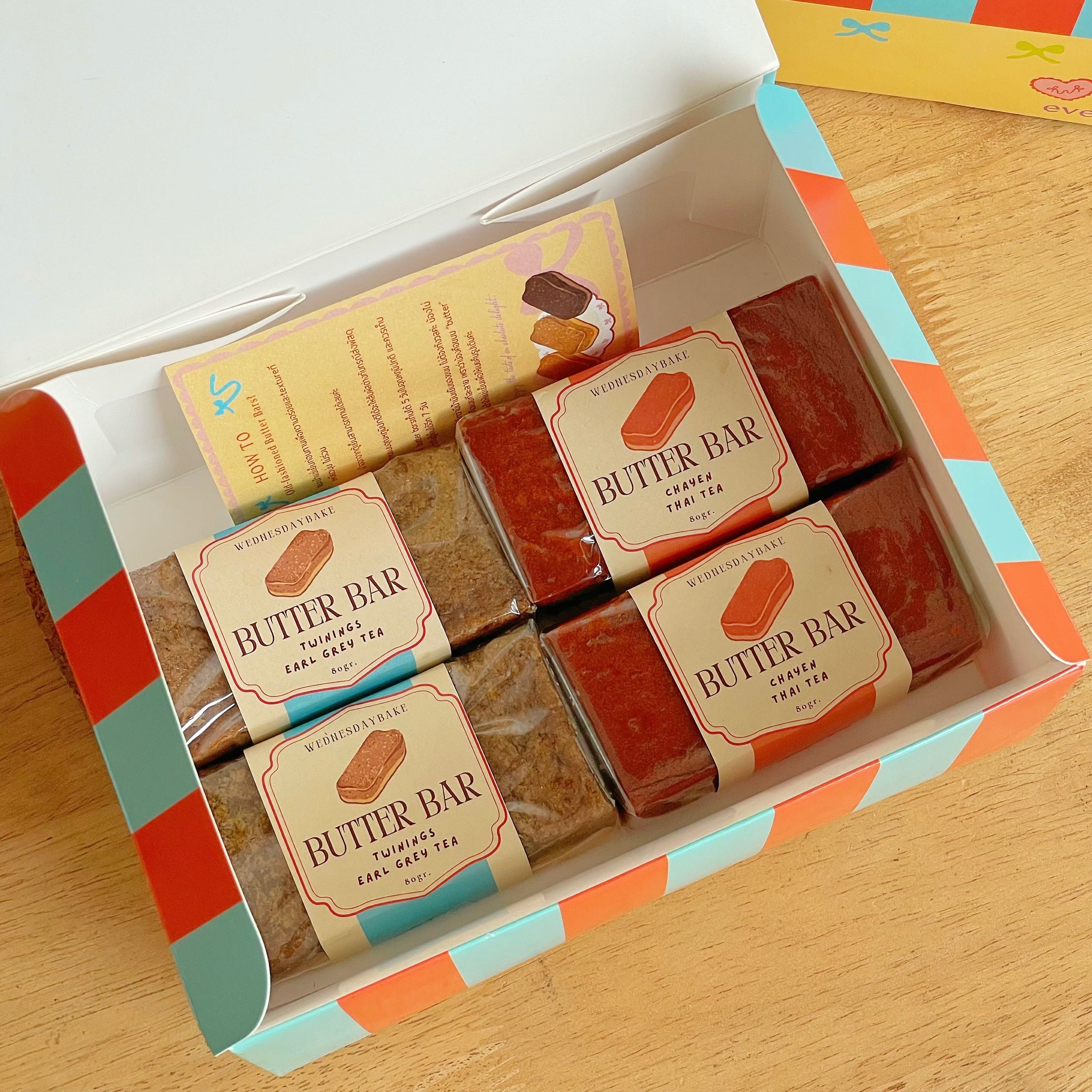 Butter Bars คละ2รสชา Earlgrey&Thai Tea กล่อง 4ชิ้น
