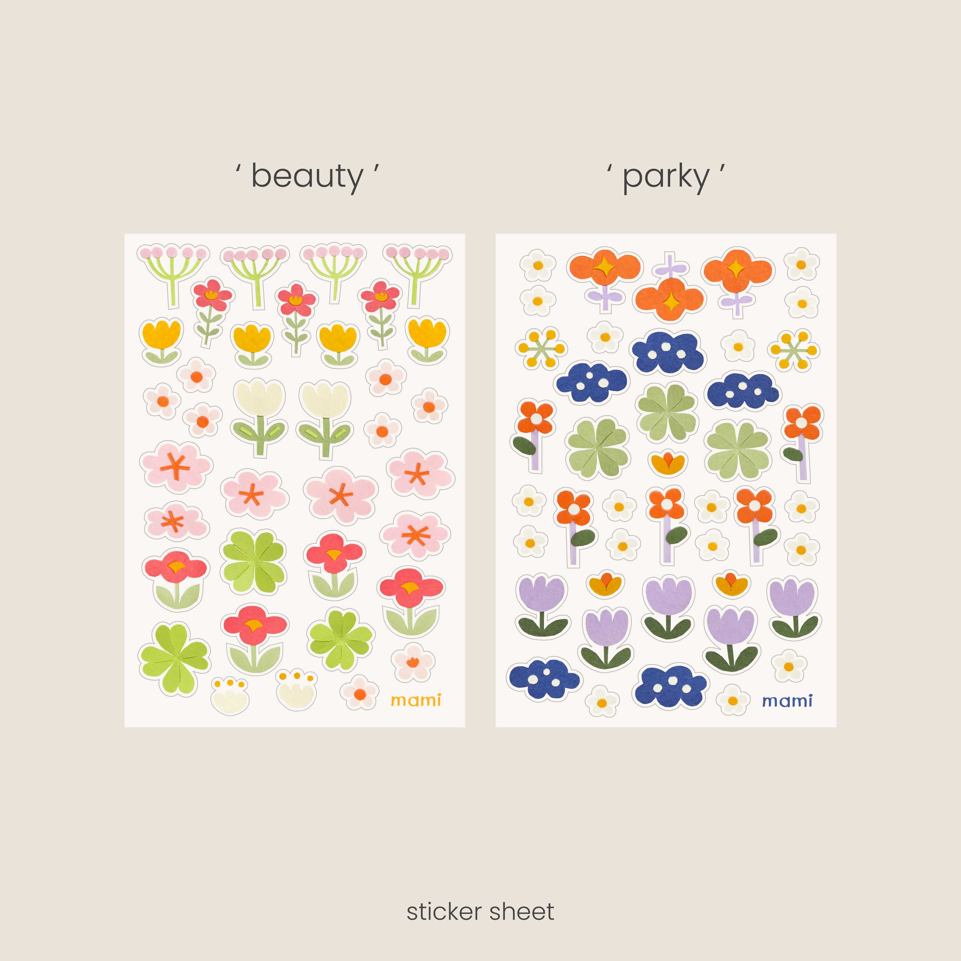 sticker sheet - beauty & parky