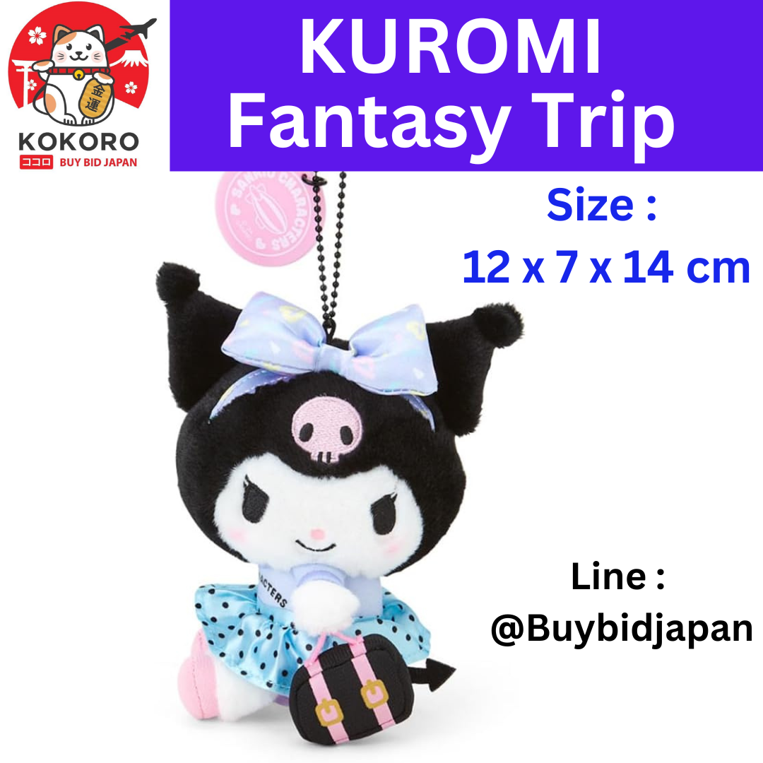 [PRE-ORDER] พวงกุญแจ คุโรมิ Kuromi Mascot Keychain Fantasy Trip ตุ๊กตาห้อยกระเป๋า Sanrio Japan