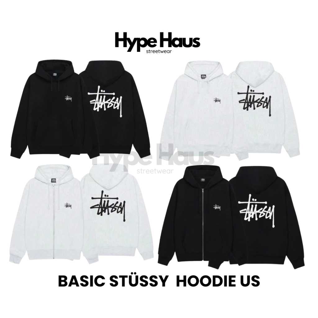 [✅ พร้อมส่ง]  STÜSSY T-Shirt / US tag 🇺🇸 - Basic Hoodie & Zip Hoodie
