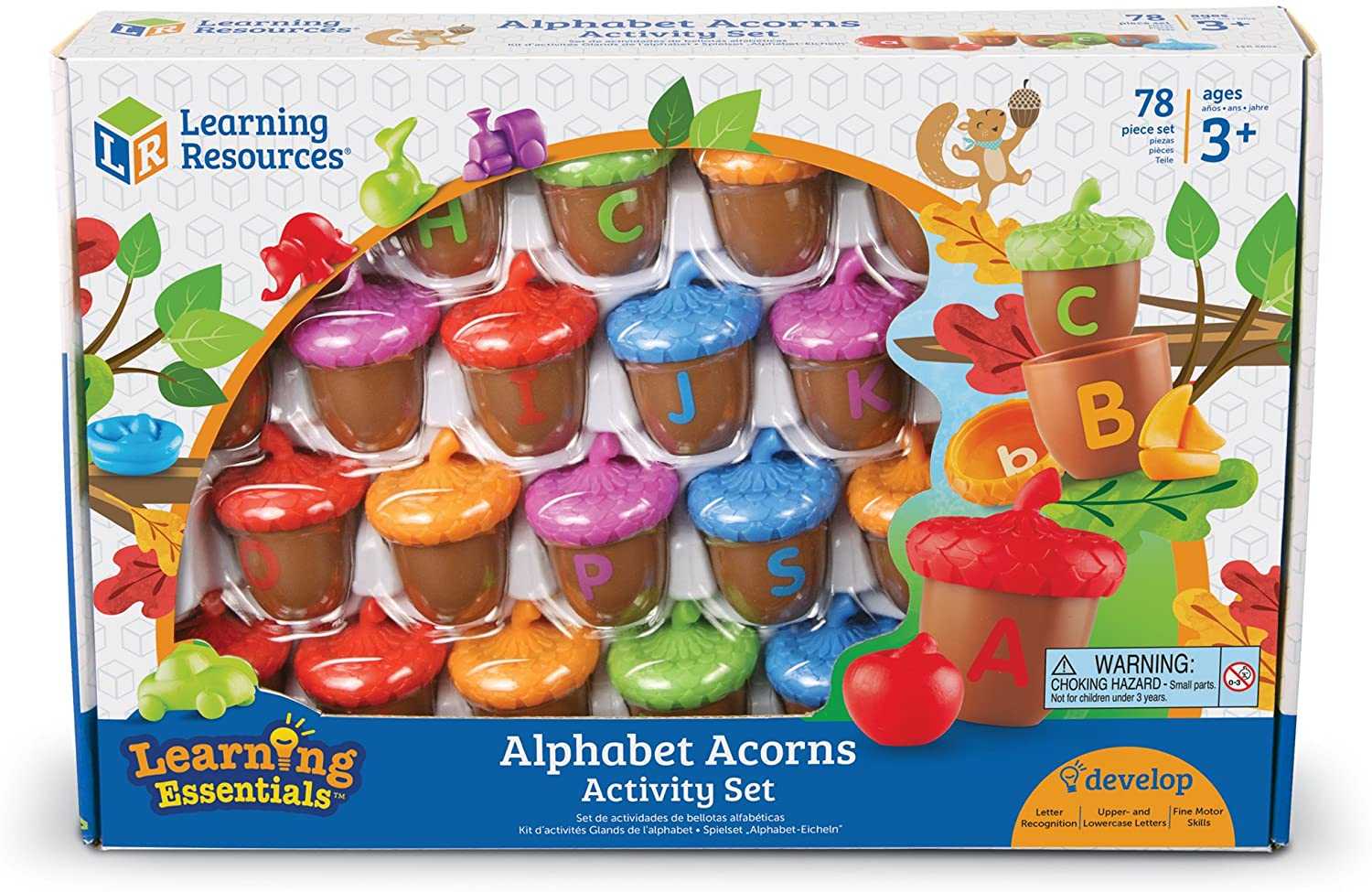 Learning Resources, Alphabet Acorns Activity Set ชุดเรียนรู้อักษรภาษาอังกฤษ ของเล่นเด็ก 3 ปี+