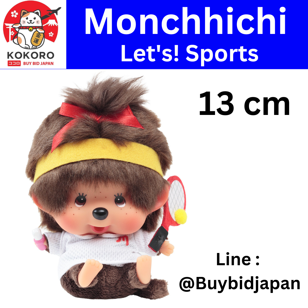 [PRE-ORDER] ตุ๊กตา ม่อนชิชิ นักเทนนิส Size 13 cm Let's Sports Monchhichi Tennis モンチッチ