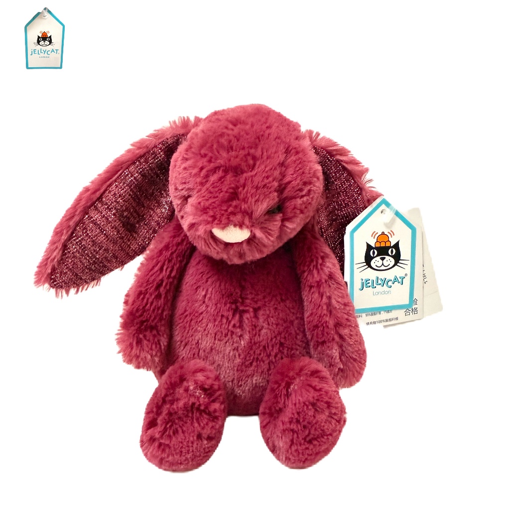 JELLYCAT ตุ๊กตาผ้าขน Bashful Sparkly Cassis Bunny Small ของแท้จาก London ของใหม่