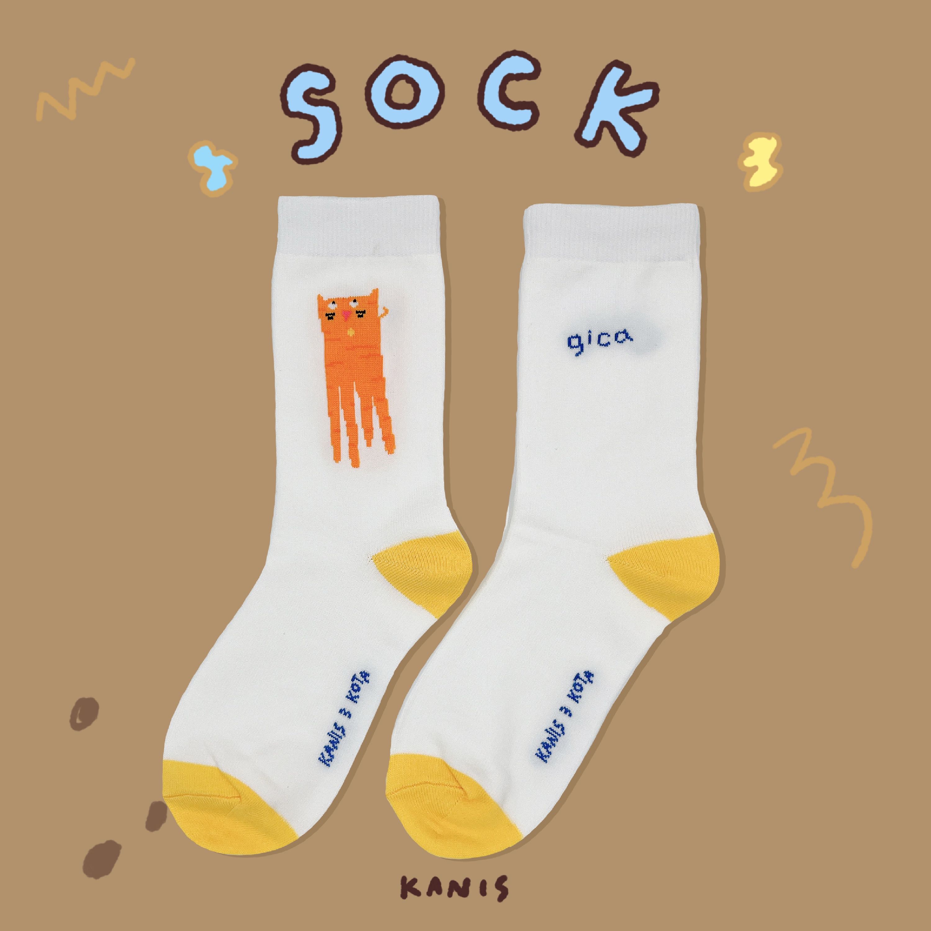 Sock Kanis 3 Kota - Giga Yellow