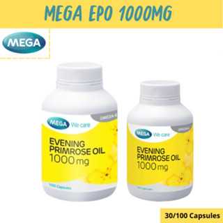 MEGA We care เมก้าวีแคร์ Evening primrose oil 1000 mg 30 / 100 's น้ำมันอีฟนิ่งพริมโรส 1000 มก.