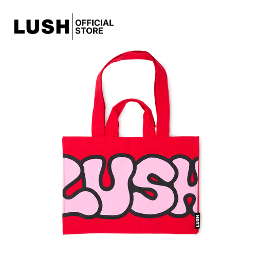 LUSH กระเป๋าผ้า RETRO BUBBLE LUSH BIG BAG -RED