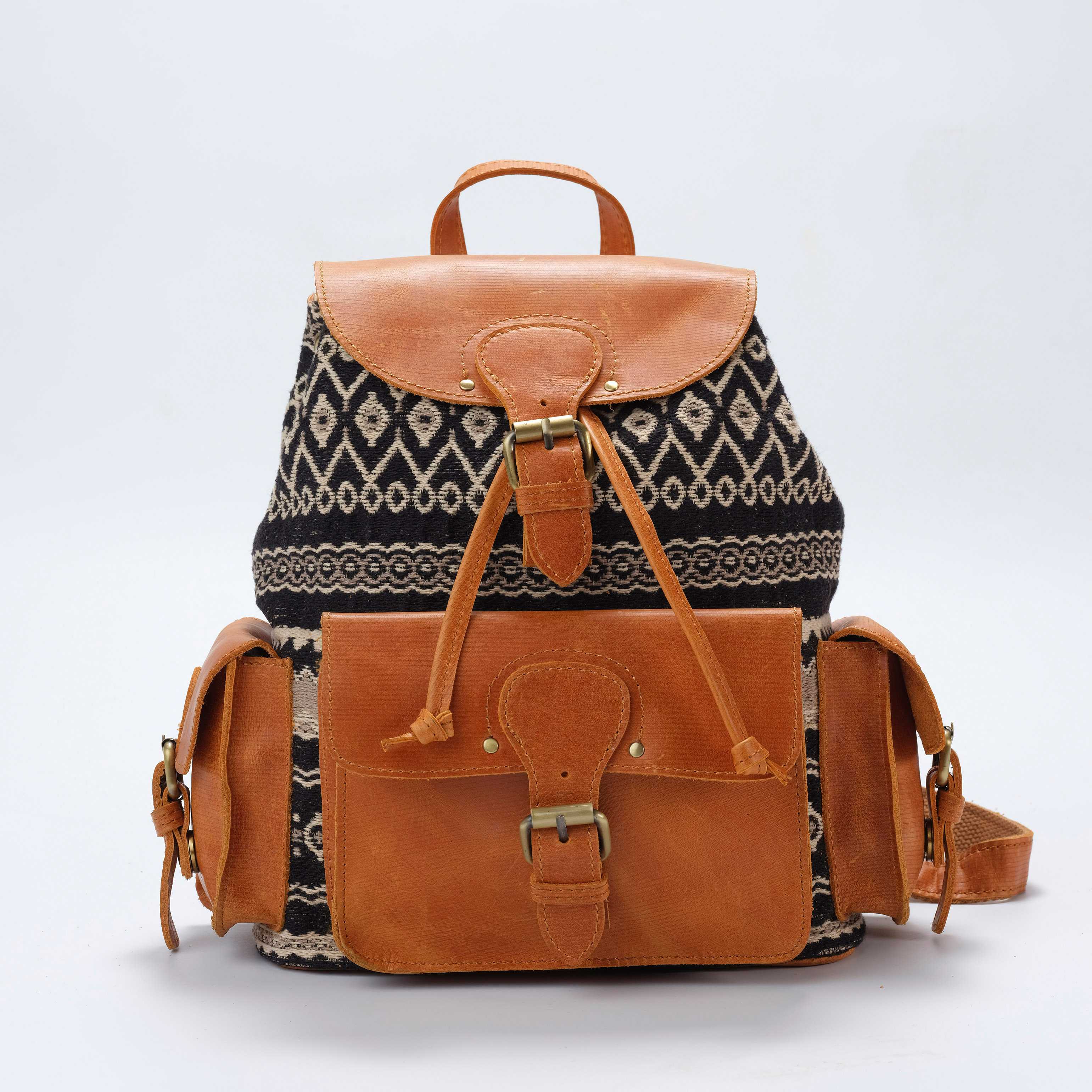 Patterned Leather Backpack