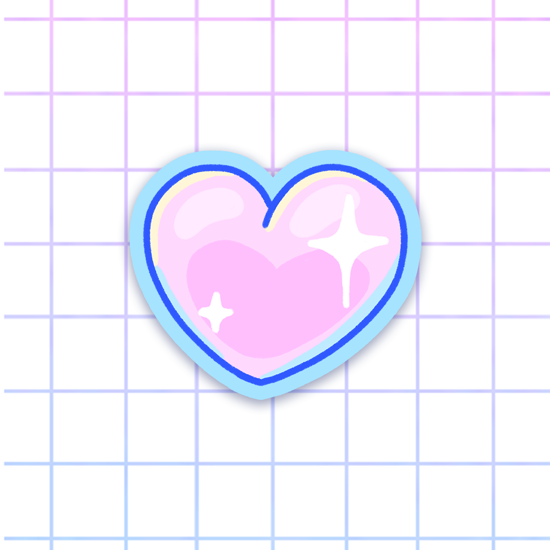 Lucky heart sticker