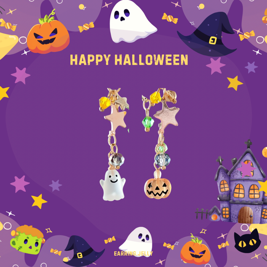 HA ต่างหูหนีบ Halloween แป้นหนีบ