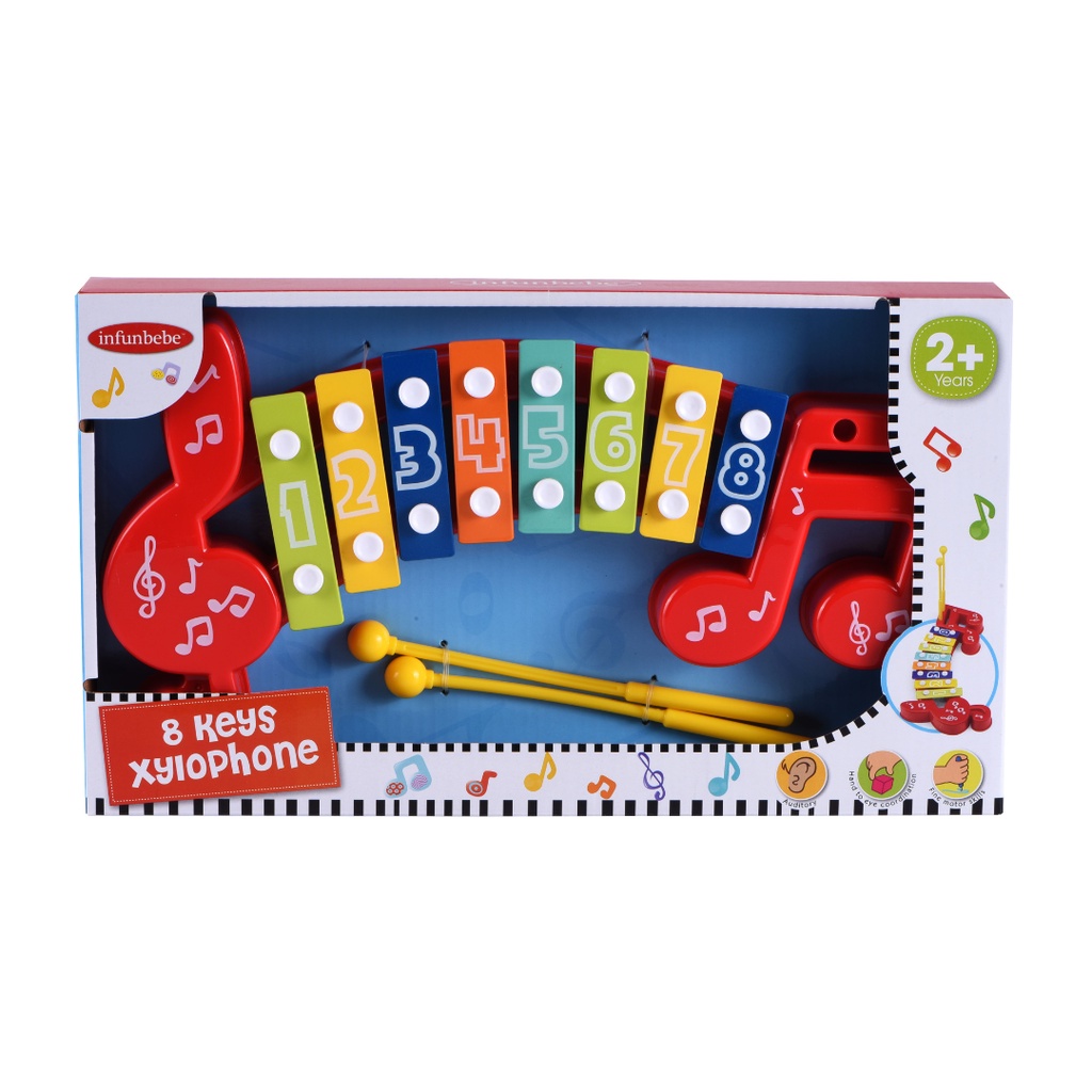 Wel-B x Infunbebe 8 Keys Xylophone (red) (ไซโลโฟนของเล่นเด็ก) - ของเล่น ของเล่นเด็ก ไซโลโฟนเด็ก มีเส