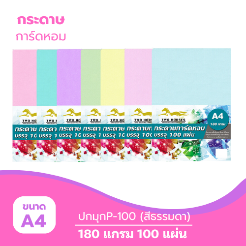 ปกมุก A4-P100 สีธรรมดา ( 100 แผ่น )