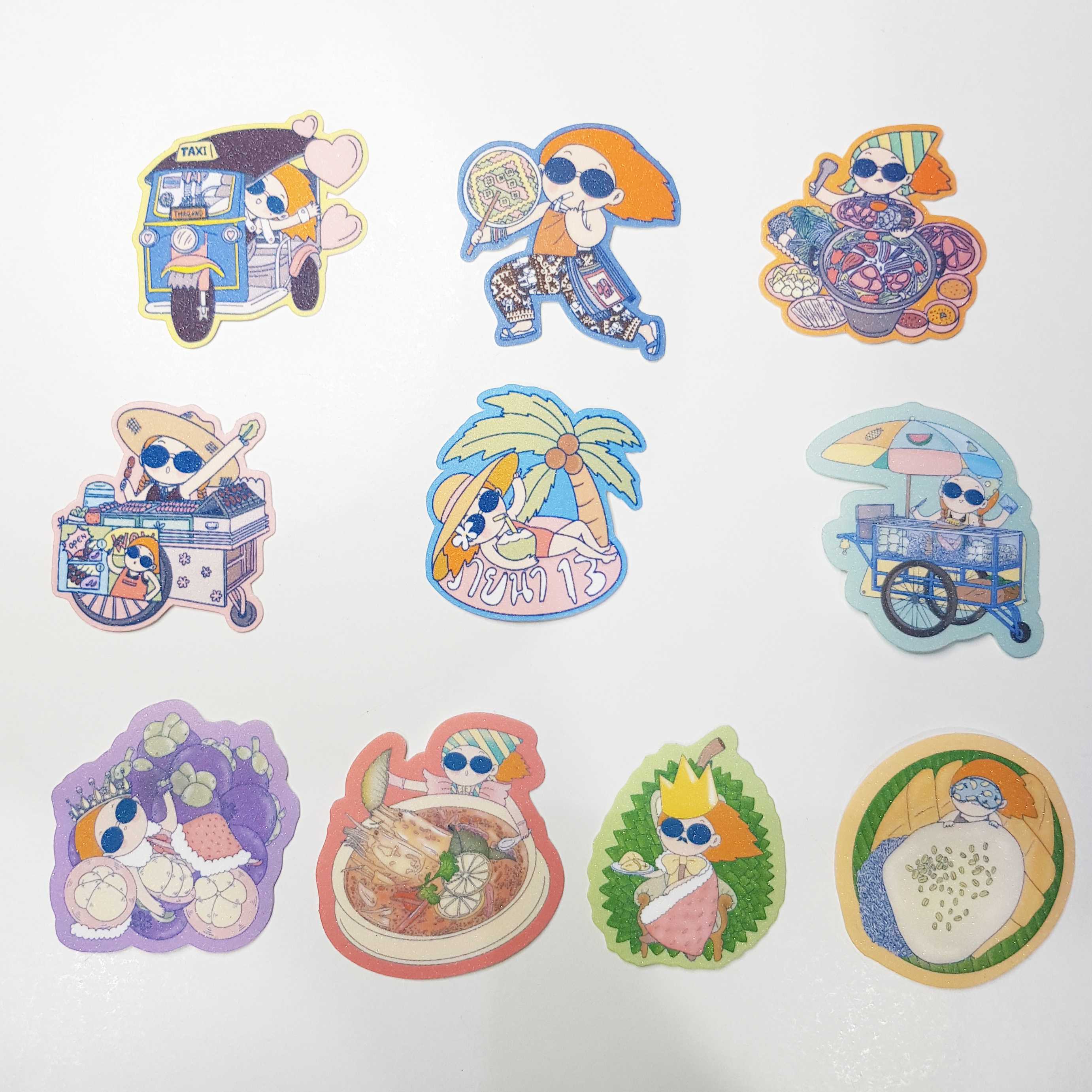 Small sticker di-cut Swiming in Thailand 