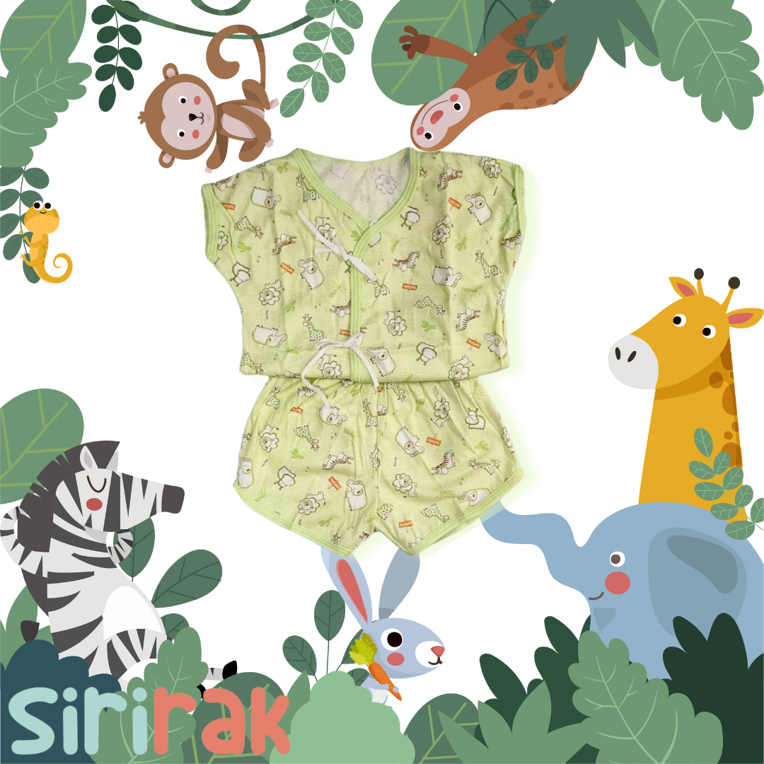 ชุดป้ายแขนสั้น ชุดเด็กอ่อน