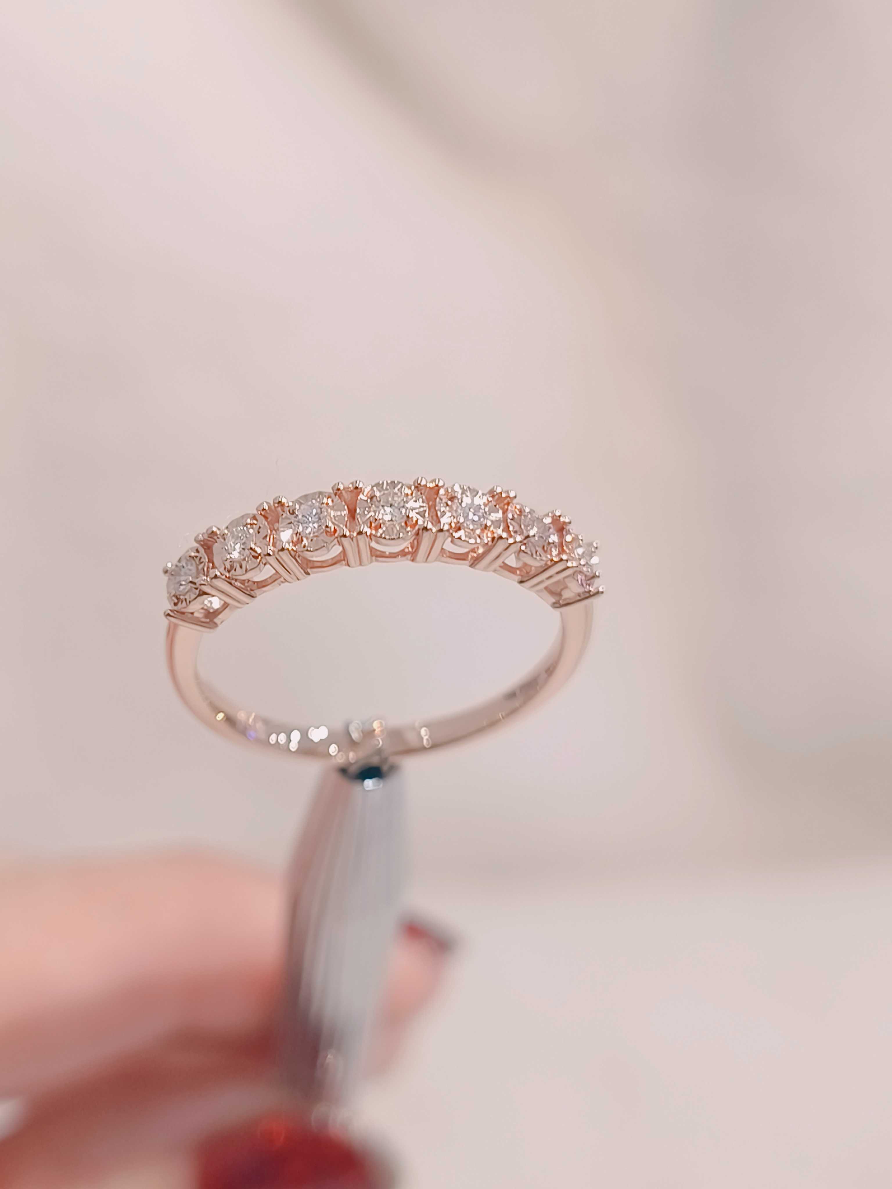 แหวนแถวRose gold  0.11 ct