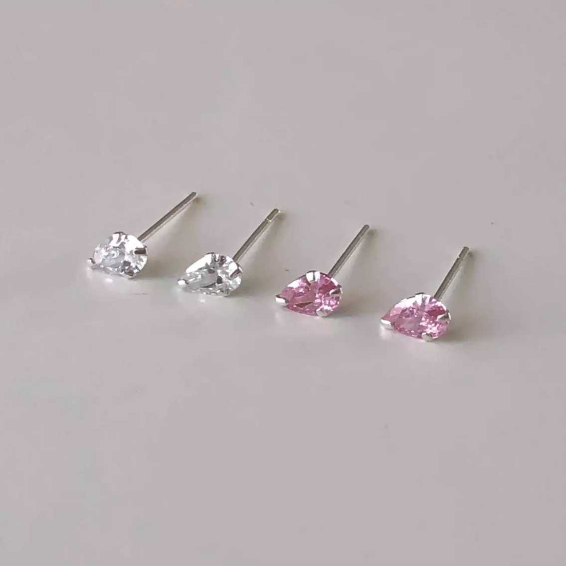 Winterwinter Jewelry Silver925 : ต่างหูเงินแท้ ทรงหยดน้ำ น่ารักสไตล์เกาหลี