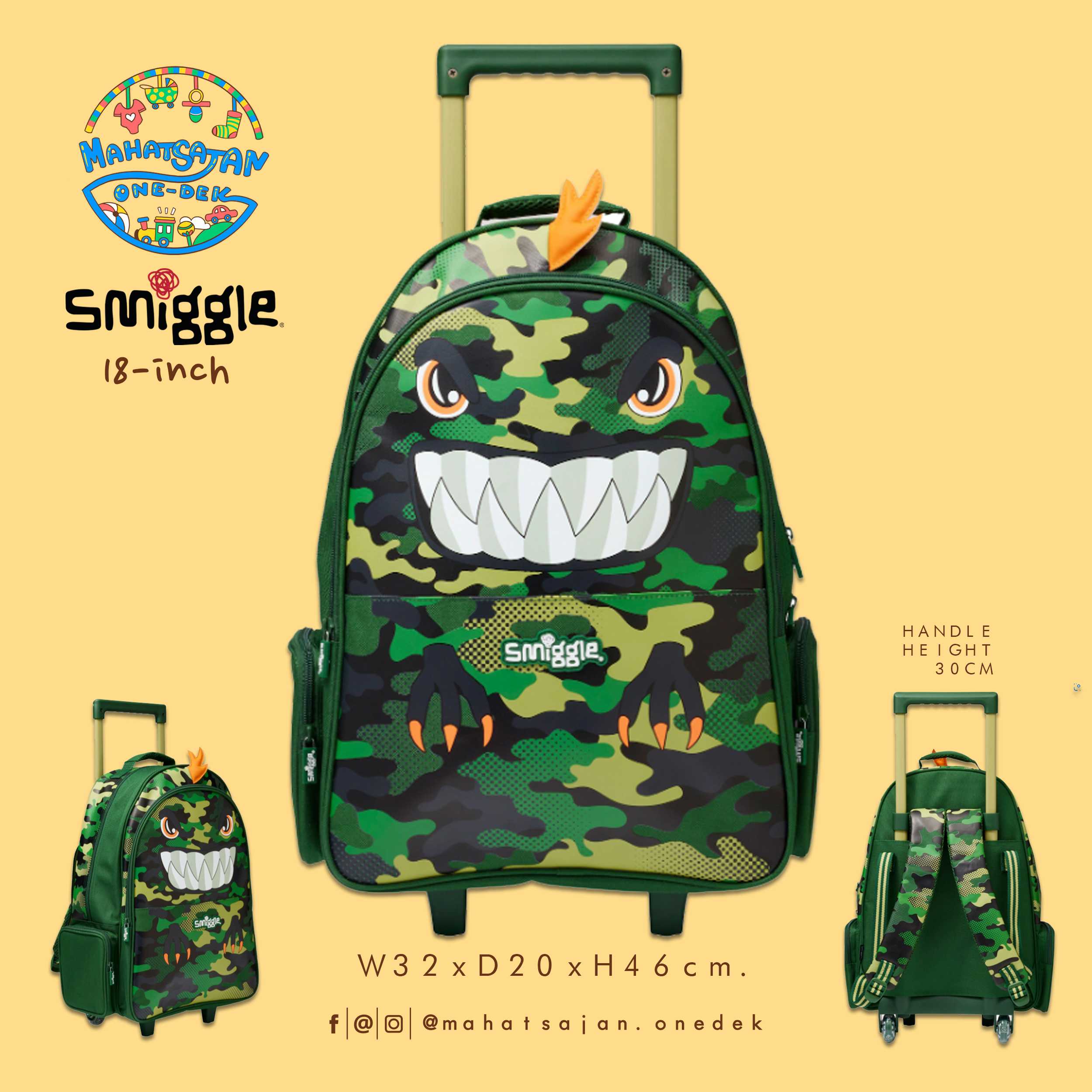 Best Budz Trolley Backpack With Light Up Wheels 18”  กระเป๋าลาก พร้อมเป้ในตัว 18 นิ้ว