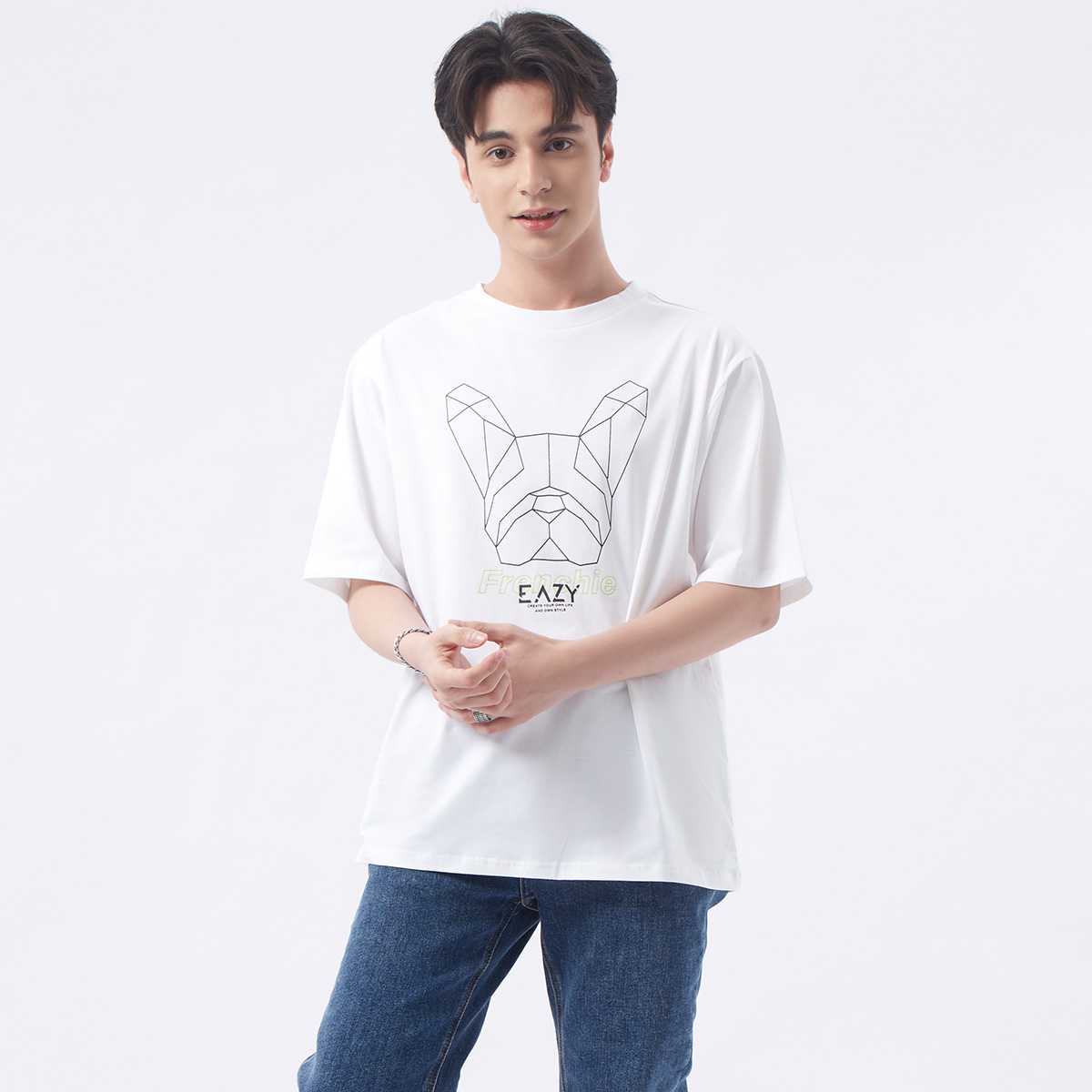 เสื้อทีเชิ้ตลายเฟรนช์ชี่ อีซี่ | Frenchie Eazy Tee Shirt| 04007