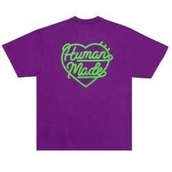Human Made Heart Purple Green T-Shirt