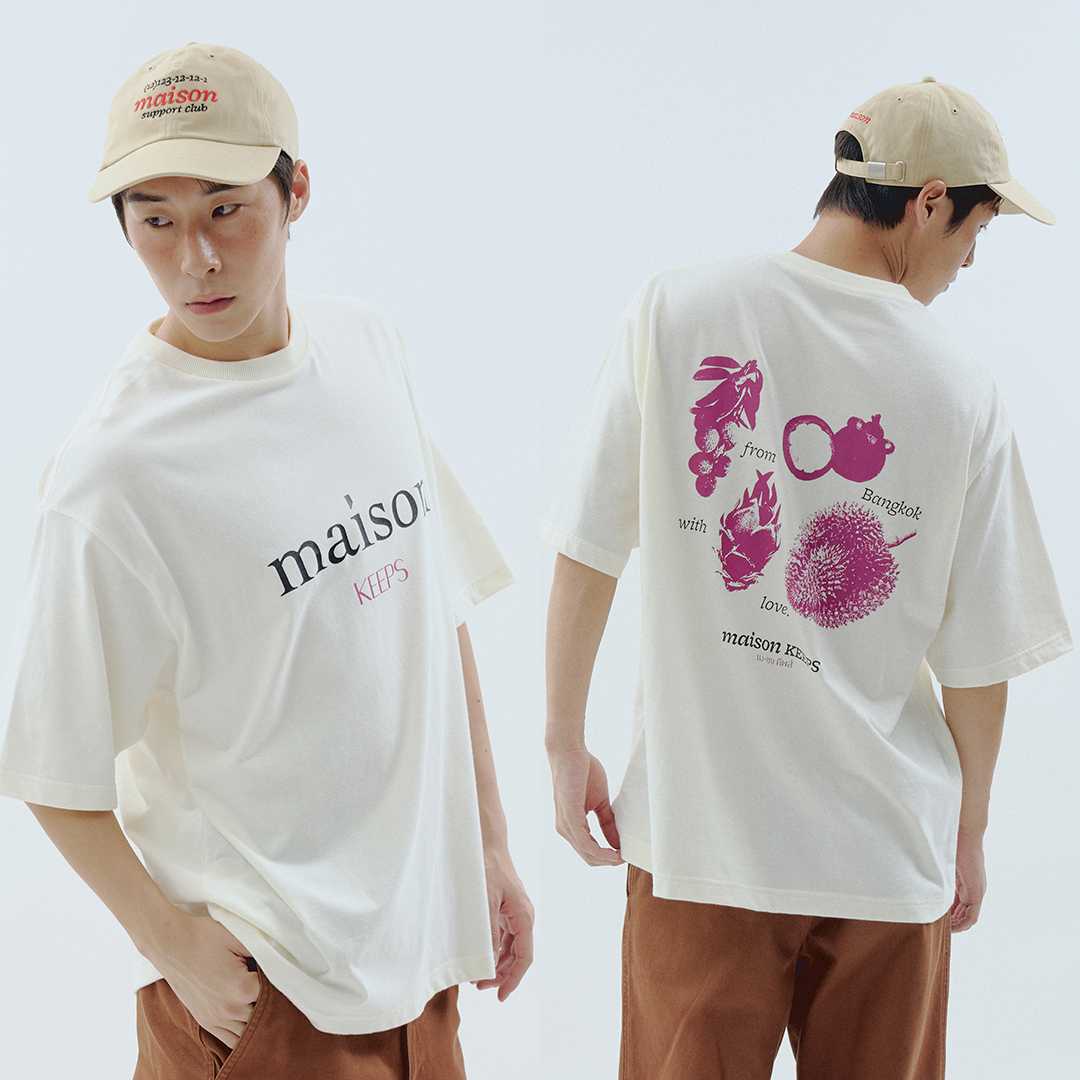 maison KEEPS | The Oversized Fruit Tee | Unisex | เสื้อยืดทรงoversized ลายปริ้นท์